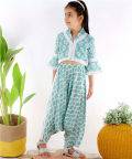 Olive Green Top With Harem Style Pants