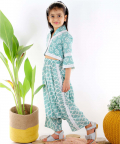 Olive Green Top With Harem Style Pants