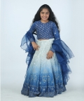 Ombre Blue Lehnga Set