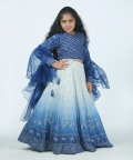 Ombre Blue Lehnga Set