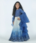 Ombre Blue Lehnga Set