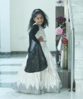 Black And White Sequins Lehnga Set