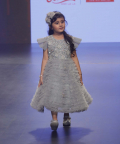 Ice Blue Ruffled Embellished Dress