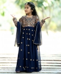Thread And Sequins Embroidered Anarkali & Lace Work Dupatta