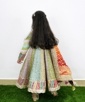 Multi Color Embroidered Anarkali Set With Bandhani Dupatta