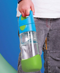 B.box Tritan Straw Drink Bottle 450 ml-Ocean Breeze Blue Green