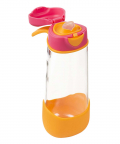 b.box Tritan Sport Spout Drink Bottle 600ml-Strawberry Shake Pink Orange