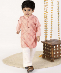 Peach Threadwork Kurta