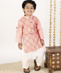 Peach Threadwork Kurta