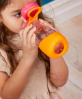 Tritan Sport Spout Drink Bottle 450ml- Strawberry Shake Pink Orange