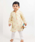 Full Sleeves Bird Printed Kurta