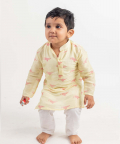 Full Sleeves Bird Printed Kurta
