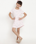 Organic Cotton Gown Star Print Pink Dress