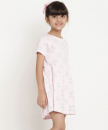 Organic Cotton Gown Star Print Pink Dress