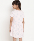 Organic Cotton Gown Star Print Pink Dress