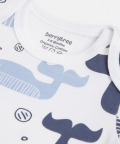 Organic Cotton Onesie Blue Whales