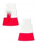 Red & White Colorblock Dress