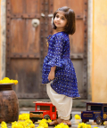 Blue Top With White Heram Pants