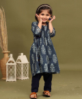 Blue Kurta And Churidar