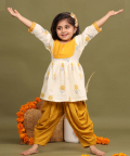 Yellow Top And Dhoti Pants