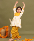 Yellow Top And Dhoti Pants
