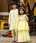 Lemon Kurta With Skirt