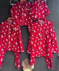 Red Christmas Flannel Polar Bear Nightwear