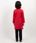 Red Pleated Kurta Set