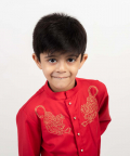 Red Pleated Kurta Set