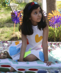 Dreamcatcher Dress Hearts White