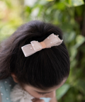 Peach Bow Hair Clip