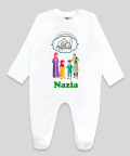 Personalised Eid Mubarak Cute Family Romper