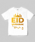 Personalised Eid Mubarak Golden Print T-shirt