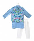 Embroidered Jacket with kurta set