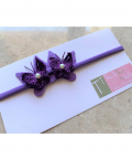 Felt Butterfly Soft Hairband - Purple