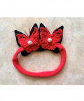 Felt Butterfly Soft Hairband - Red