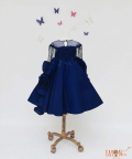 Dark Blue Silk Gown