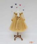 Golden Glitter Net Gown