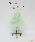 Green Sequins Net Dress