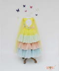 Multi Color Net Layers Gown