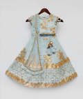 Blue Gota Embroidery Lehenga Choli Set