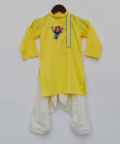 Yellow Kurta With Off White Salwar