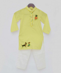Yellow Silk Kurta And Pant