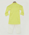 Yellow Silk Kurta And Pant