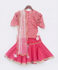Pink Gotta Kurti With Sharara Set