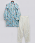 Blue Kotta Cotton Kurta With Pant