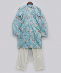 Blue Kotta Cotton Kurta With Pant