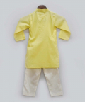 Yellow Kurta With Dori Work Embroidery And Pant