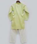 Green Kurta With Dori Work Embroidery And Pant