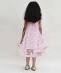 Pink Star Net High Low Dress